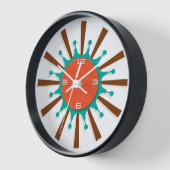 Moderne wandklok uit het midden van de eeuw - graf (Hoek)