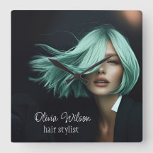 Moderne Wandklok voor Hair Salons haarstylist