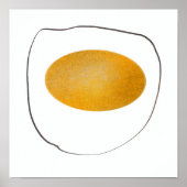 Moderne wandkunst keuken grappig voedsel ei poster (Voorkant)