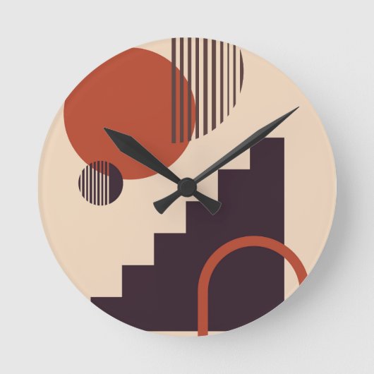 Moderne wandkunst ronde klok (Voorkant)