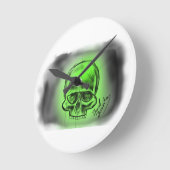 Moderne Wanduhr mit Totenkopf Motiv Ronde Klok (Hoek)