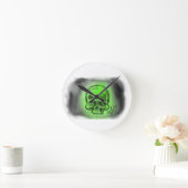 Moderne Wanduhr mit Totenkopf Motiv Ronde Klok (Huis)