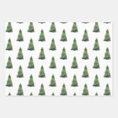 Moderne Warm Red Winter Waterverf Inpakpapier Vel (Voorkant 2)