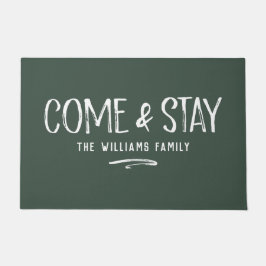 Moderne Warm Welkom Gepersonaliseerde Deurmat