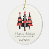 Moderne warme geplakte kerstbomen Eenvoudige zaken Keramisch Ornament (Links)