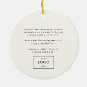 Moderne warme geplakte kerstbomen Eenvoudige zaken Keramisch Ornament (Achterkant)