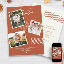 Moderne warme gezinsfoto Cute stempel