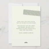 Moderne warme gezinsfoto Cute stempel Feestdagenkaart (Achterkant)