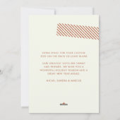 Moderne warme gezinsfoto leuke stempel feestdagenkaart (Achterkant)