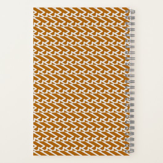 Moderne warme gouden geometrische patroon notitieboek (Achterkant)