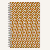 Moderne warme gouden geometrische patroon notitieboek (Voorkant)