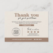 Moderne warme kleine bedrijven korting dank u kaar bedankkaart (Voorkant)