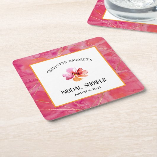 Moderne warme kleur  kartonnen onderzetters (Schuin)