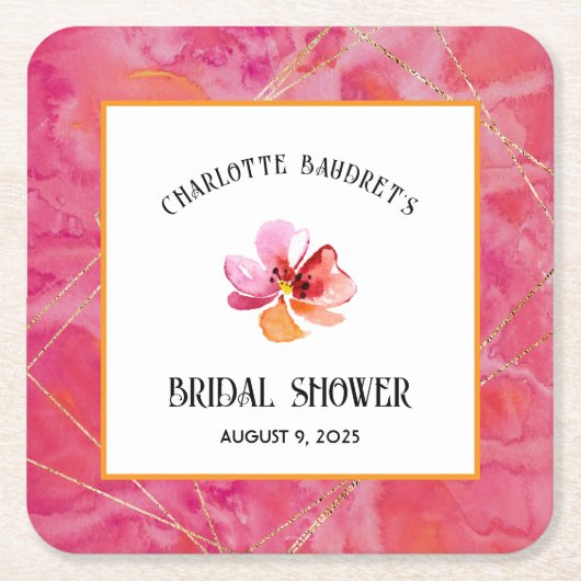 Moderne warme kleur kartonnen onderzetters (Voorkant)