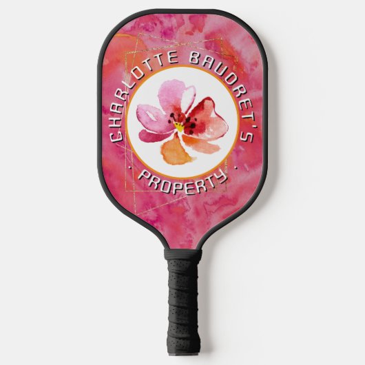 Moderne warme kleur pickleball paddle (Voorkant)