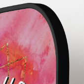 Moderne warme kleur pickleball paddle (Links Detail)