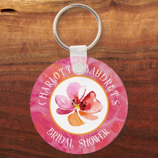 Moderne warme kleur  sleutelhanger (Voorkant)