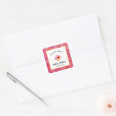 Moderne warme kleur vierkante sticker (Envelop)