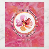 Moderne warme kleur wijn etiket (Enkel label)