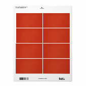 Moderne Warme Rode Korrelige Textuur Etiket (Full Sheet)
