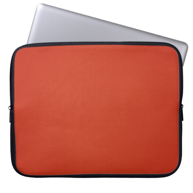 Moderne Warme Rode Korrelige Textuur Laptop Sleeve (Voorkant)