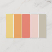 Moderne warme tinten kleurblokken visitekaartje (Achterkant)