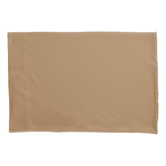 Moderne Warme Tonen Gouden Effen Kleur Taupe Kussensloop (Voorkant)