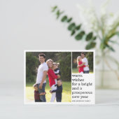 Moderne warme wensen Gelukkig Nieuwjaar Custom Pho Feestdagenkaart (Staand voorkant)