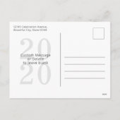 Moderne warme wensen Gelukkig Nieuwjaar Custom Pho Feestdagenkaart (Achterkant)