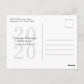 Moderne warme wensen Gelukkig Nieuwjaar Foto Vakan Briefkaart (Achterkant)