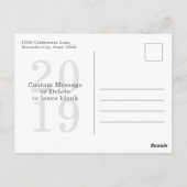 Moderne warme wensen Gelukkig Nieuwjaar Foto Vakan Briefkaart (Achterkant)