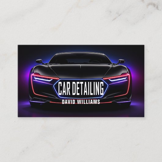 Moderne was en automatische details visitekaartje (Voorkant)