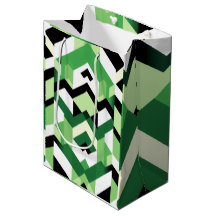 Moderne Wasabi Groen Blok Chevron Design Cadeau