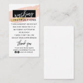 Moderne wasinstructies Shirt Care Visitekaartje (Voorkant / Achterkant)