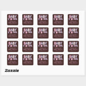 Moderne waslijn Baby Meisje Baby shower Sticker (Vel)
