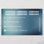 Moderne wasmachine in metalen stijl flyer (Achterkant)