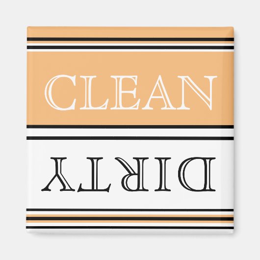 Moderne wasmachine voor peach Dirty Clean Magnet (Voorkant)