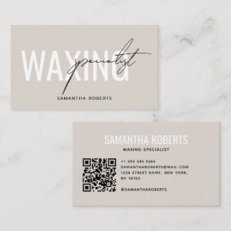Moderne waspecialist QR-code grijs zwart Visitekaartje