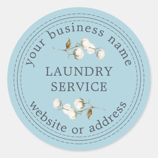  moderne wasservice Bedrijfsnaam Ronde Sticker (Voorkant)