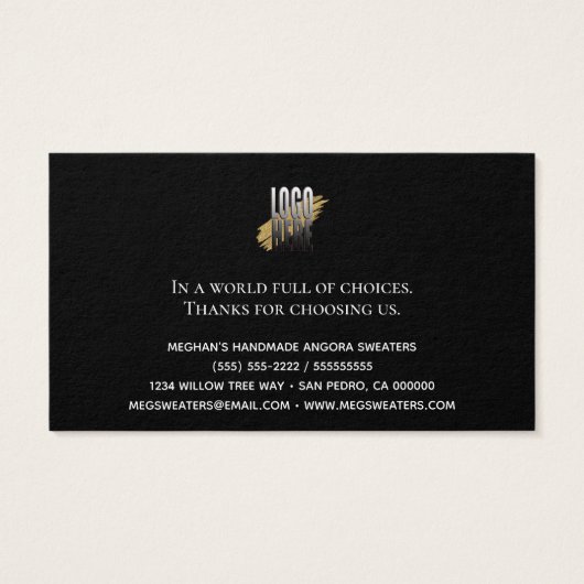 Moderne wasverzorgingsinformatie visitekaartje (Achterkant)