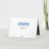 Moderne wat een jaar 3 foto lichtblauw feestdagen kaart (Achterkant)