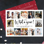 Moderne Wat Een Jaar Foto Collage Feestdagenkaart