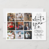 Moderne Wat Een Jaar Foto Collage Feestdagenkaart (Voorkant)