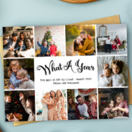 Moderne wat een jaar fotocollage briefkaart