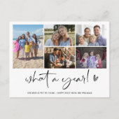 Moderne wat een jaar fotocollage feestdagenkaart (Voorkant)