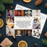 Moderne wat een jaar in Review 12 foto-Collage Rea Folie Feestdagen Briefkaart<br><div class="desc">Deze eenvoudige en moderne echte,  gevlochten vakantiedag-briefkaarten zijn perfect om dit jaar naar familie en vrienden te sturen. Pas ze eenvoudig aan met je eigen tekst en foto's en waag je familie en vrienden goed.</div>