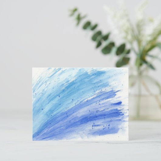 Moderne Water Color Splash Briefkaarten (Staand voorkant)