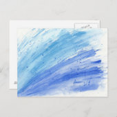 Moderne Water Color Splash Briefkaarten (Voorkant / Achterkant)