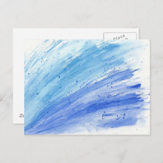 Moderne Water Color Splash Briefkaarten (Voorkant / Achterkant)