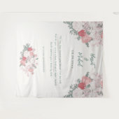 Moderne Watercolor Bloemen Bruiloft Achtergrond Sp Wandkleed (Voorkant (horizontaal))